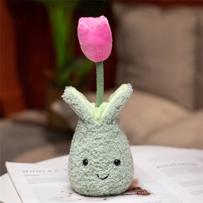 Adorable Cuddly Tulip Plushie - 22cm Flower Pot Collection