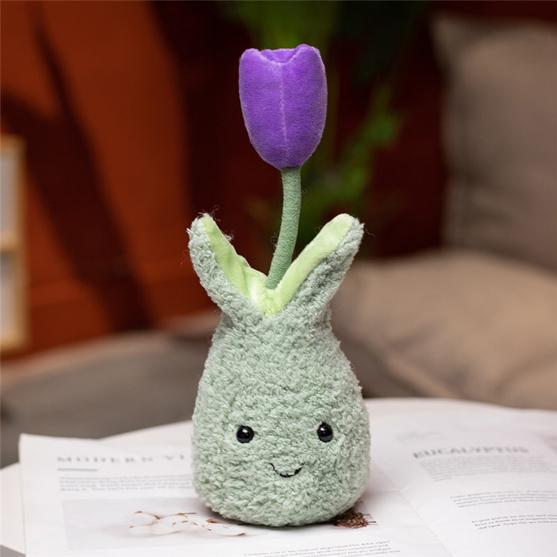 Adorable Cuddly Tulip Plushie - 22cm Flower Pot Collection