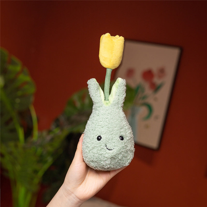 Adorable Cuddly Tulip Plushie - 22cm Flower Pot Collection