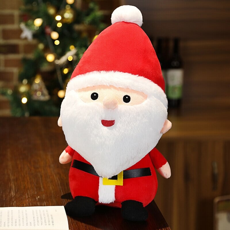 Adorable Holiday Plushies: Santa, Reindeer, and Snowman Characters