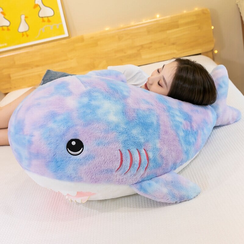 Cozy Rainbow Shark Plush Toy