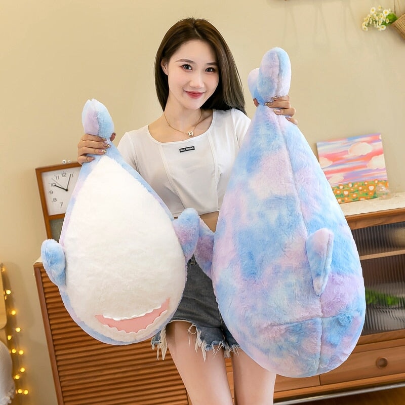 Cozy Rainbow Shark Plush Toy