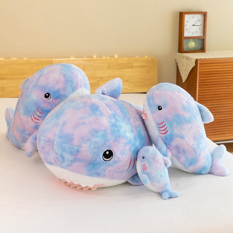 Cozy Rainbow Shark Plush Toy