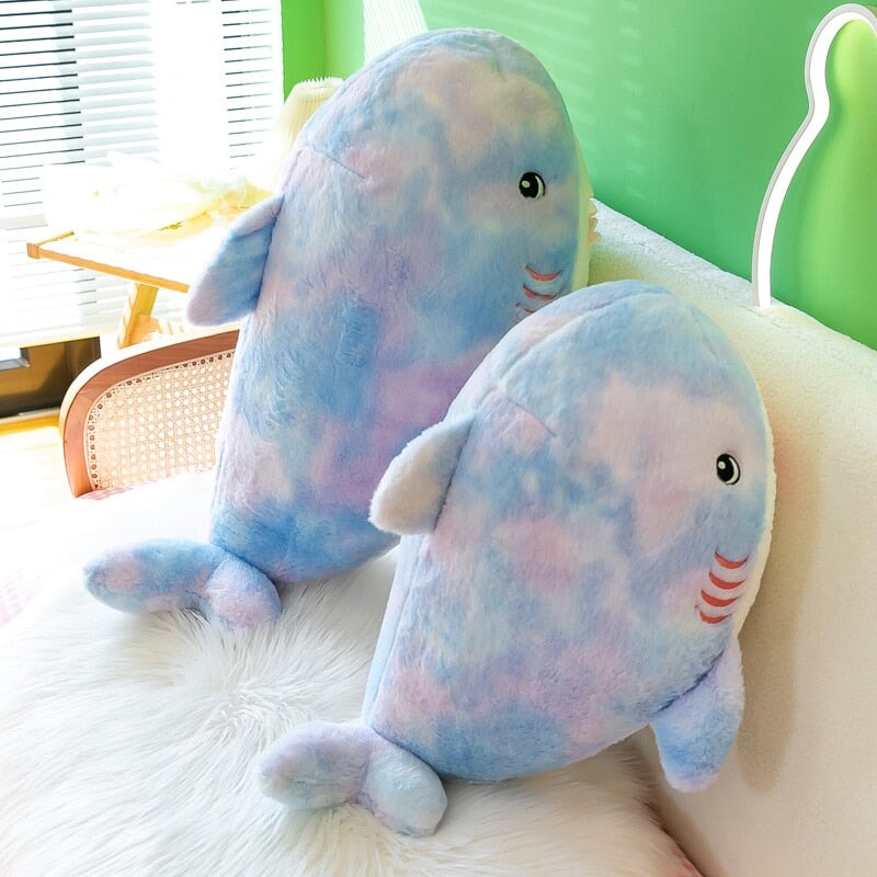 Cozy Rainbow Shark Plush Toy