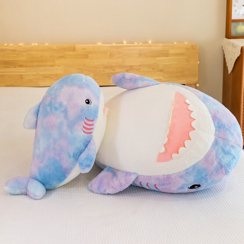 Cozy Rainbow Shark Plush Toy