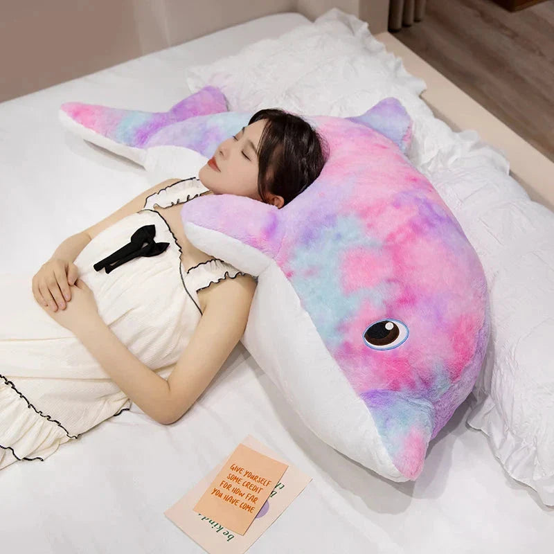 Vibrant Galaxy Rainbow Dolphin Plush Toys