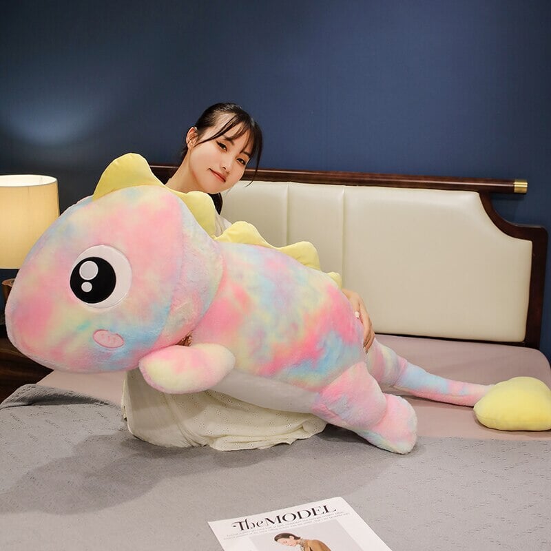 Vibrant Galaxy Rainbow Pasco the Lizard Plush Toy