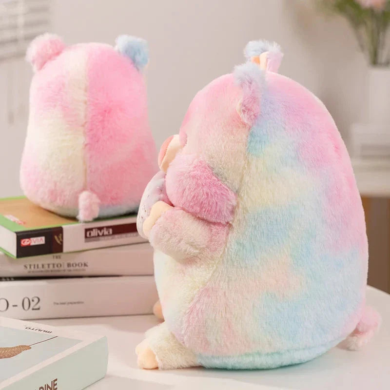 Sparkling Galaxy Rainbow Pig Plushie with Shell