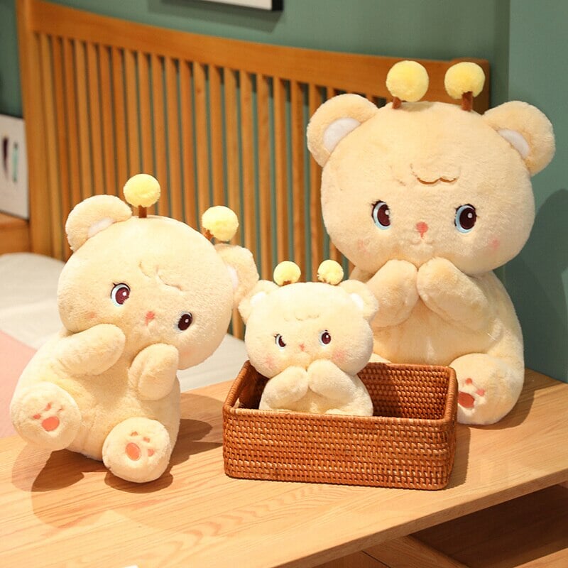 Adorable Gem the Bumble Bee Brown Bear Plush Toy
