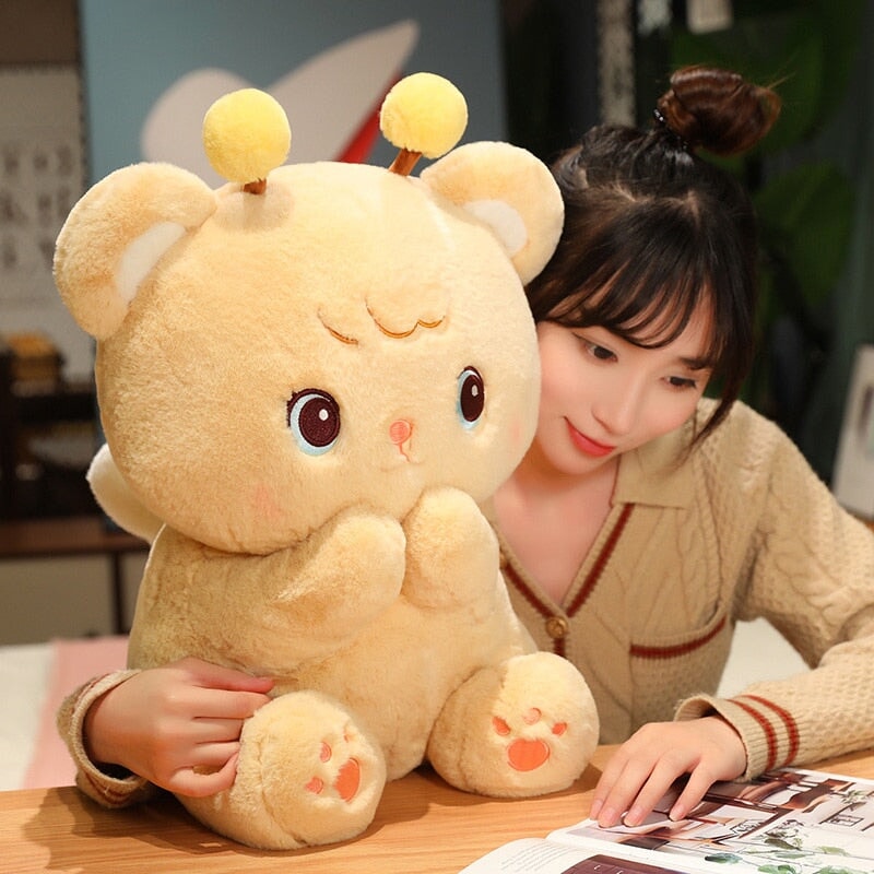 Adorable Gem the Bumble Bee Brown Bear Plush Toy