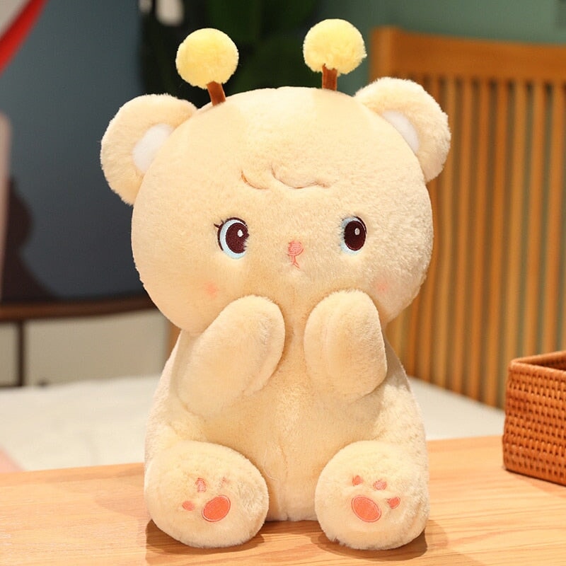 Adorable Gem the Bumble Bee Brown Bear Plush Toy