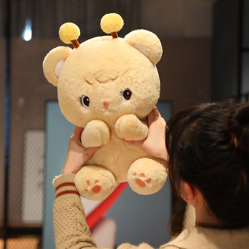 Adorable Gem the Bumble Bee Brown Bear Plush Toy