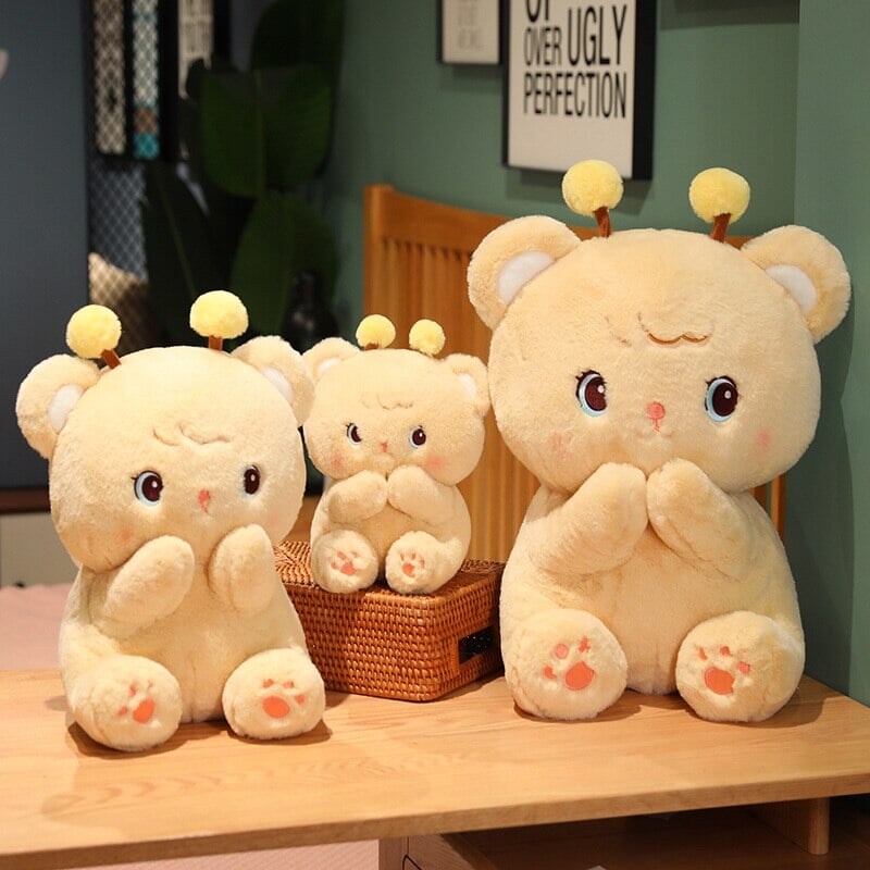 Adorable Gem the Bumble Bee Brown Bear Plush Toy