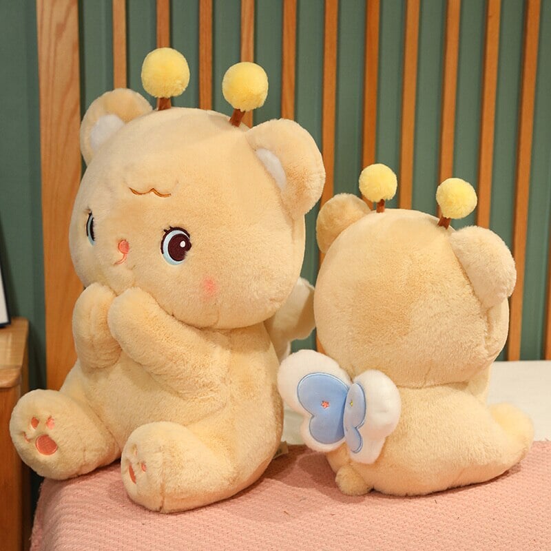 Adorable Gem the Bumble Bee Brown Bear Plush Toy