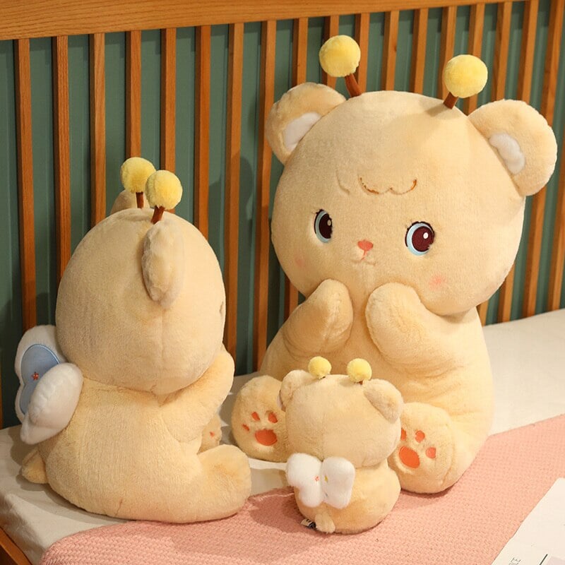 Adorable Gem the Bumble Bee Brown Bear Plush Toy