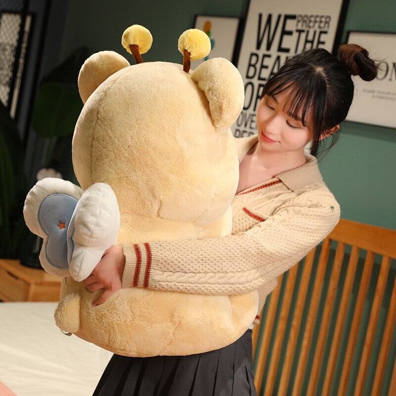 Adorable Gem the Bumble Bee Brown Bear Plush Toy