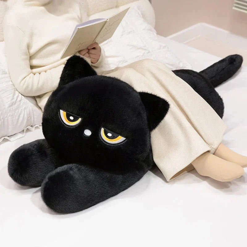 Adorable Giant Black and Grey Cat Plush Toys