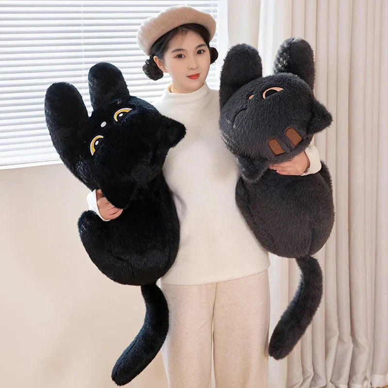 Adorable Giant Black and Grey Cat Plush Toys