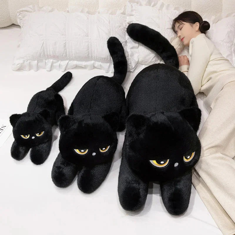 Adorable Giant Black and Grey Cat Plush Toys