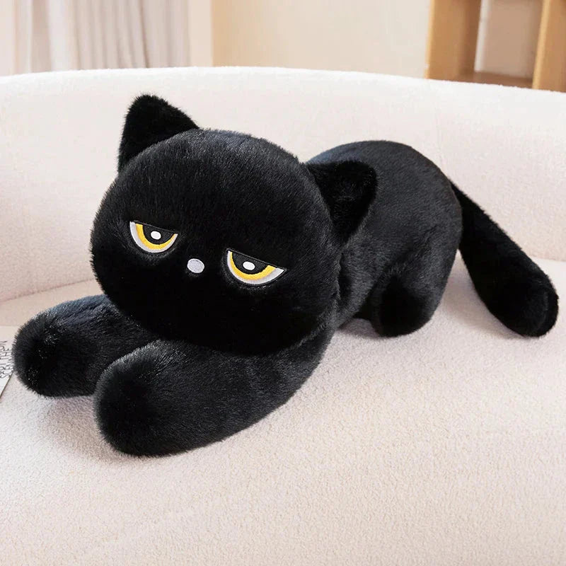 Adorable Giant Black and Grey Cat Plush Toys