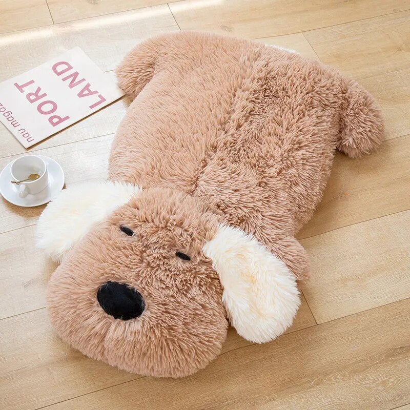 Adorable Giant Fluffy Pancake Dog Plush Toy