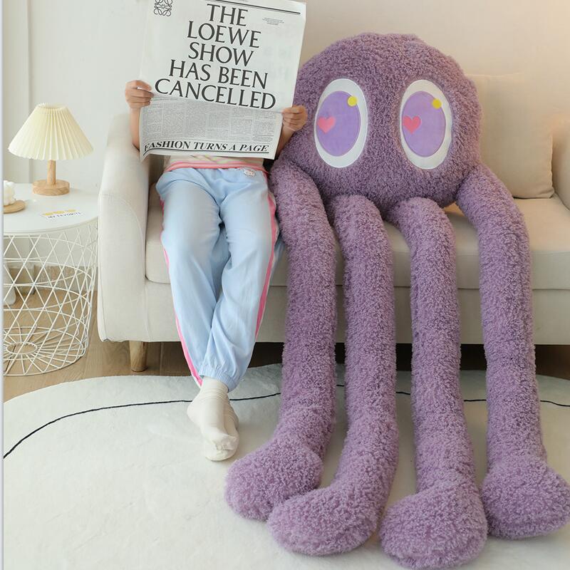 Oversized Fluffy 4-Legged Octopus Stuffed Animal