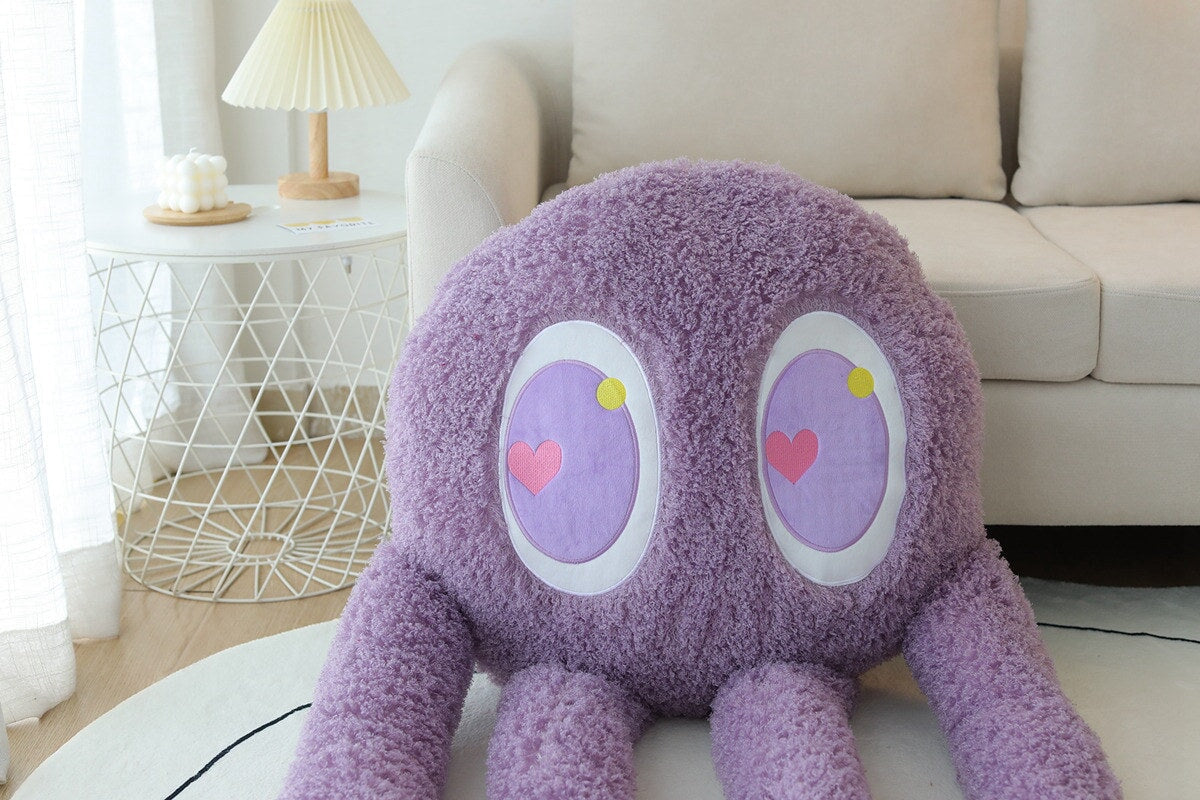Oversized Fluffy 4-Legged Octopus Stuffed Animal