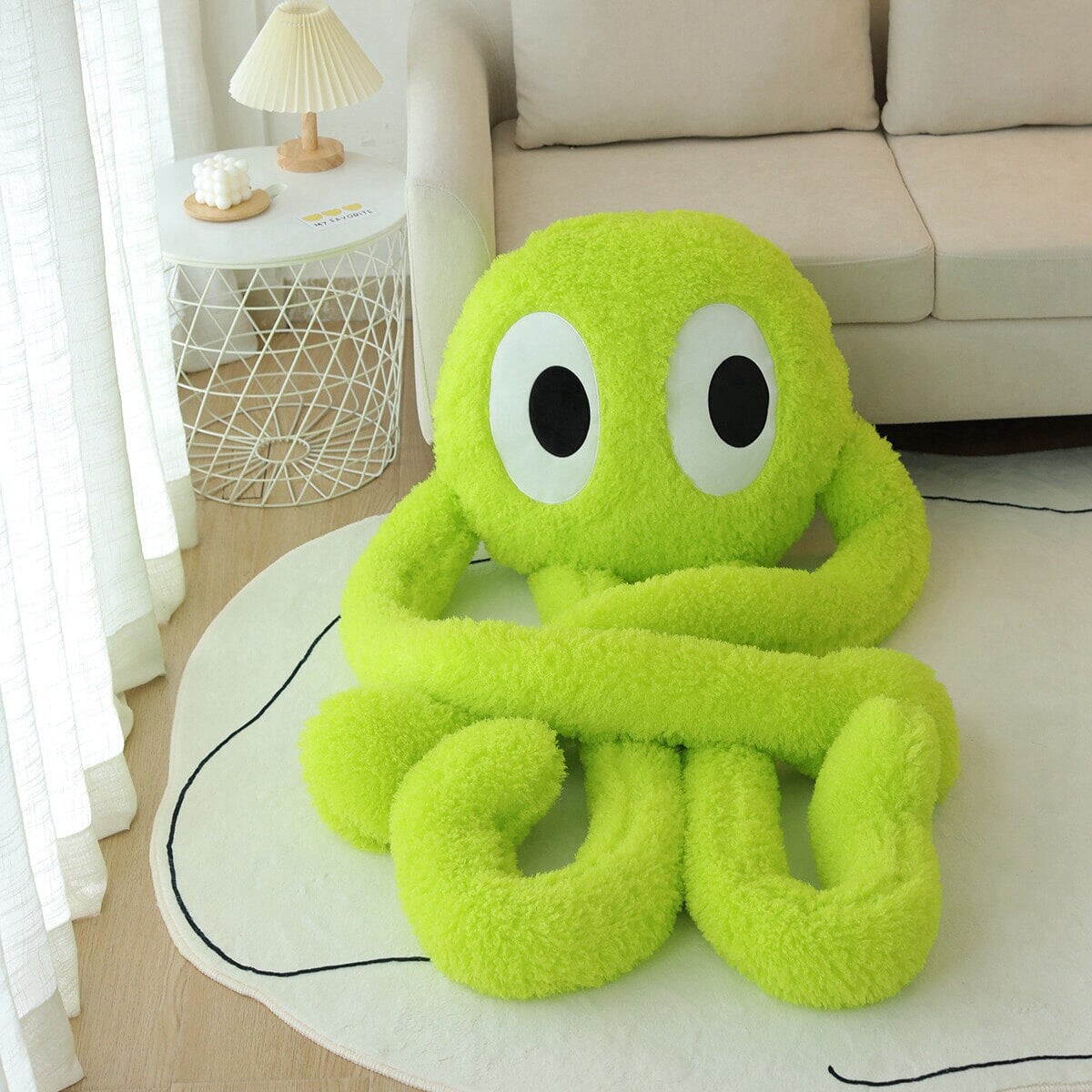 Oversized Fluffy 4-Legged Octopus Stuffed Animal