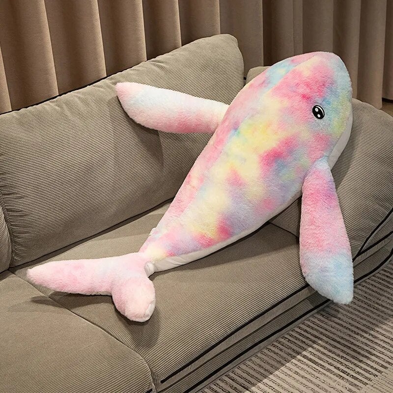 Cosmic Cuddles: Enormous Fluffy Whale Plush Toy