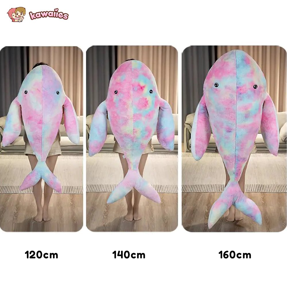 Cosmic Cuddles: Enormous Fluffy Whale Plush Toy