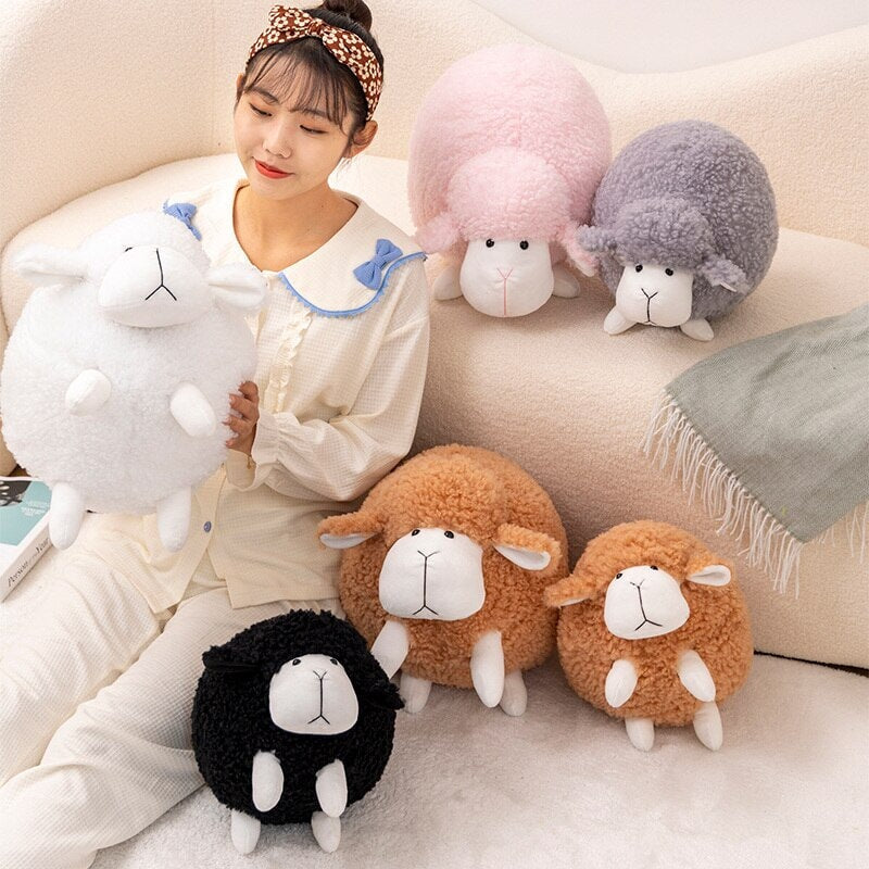 Adorably Grumpy Fluffy Sheep Plush Toys