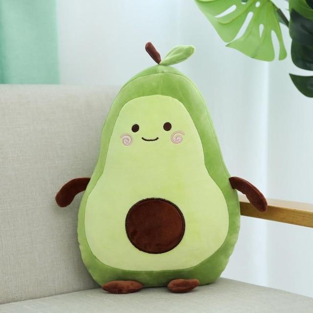 Adorable Happy Green Avocado Cuddly Plush Toy