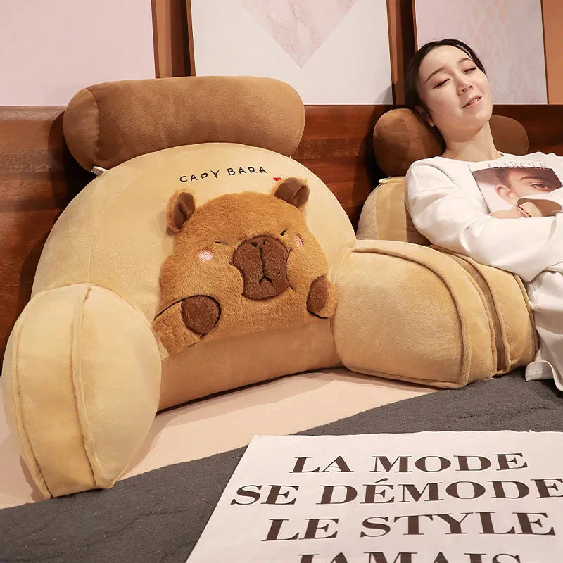 Gigantic Capybara Plush Cushion for Ultimate Back Support