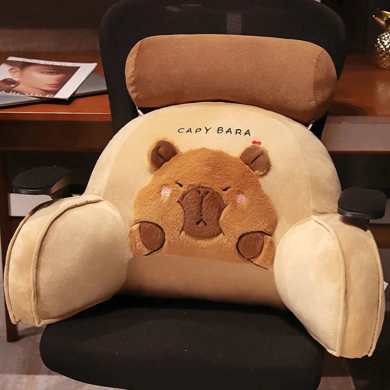 Gigantic Capybara Plush Cushion for Ultimate Back Support