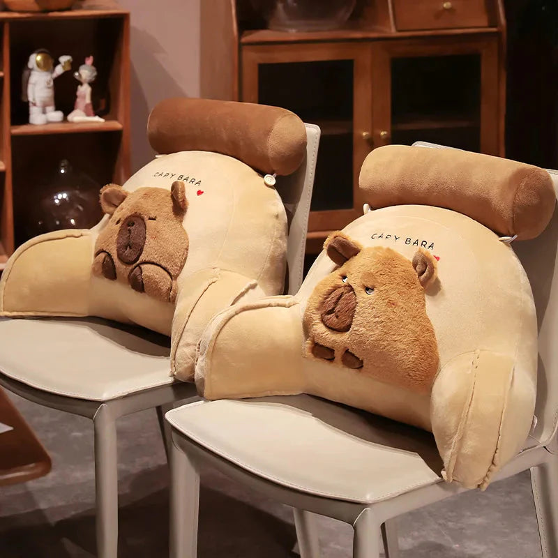 Gigantic Capybara Plush Cushion for Ultimate Back Support