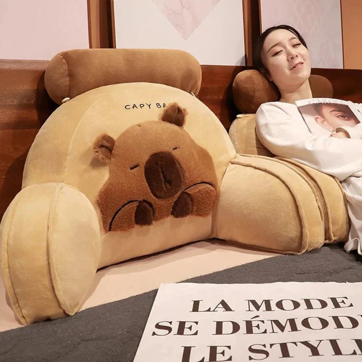 Gigantic Capybara Plush Cushion for Ultimate Back Support