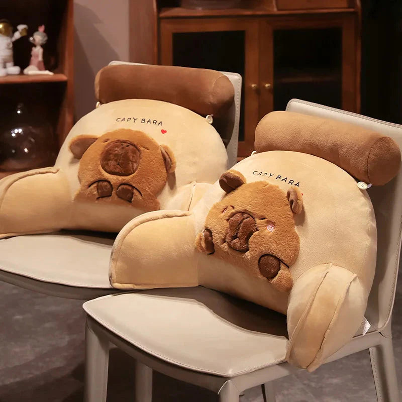 Gigantic Capybara Plush Cushion for Ultimate Back Support