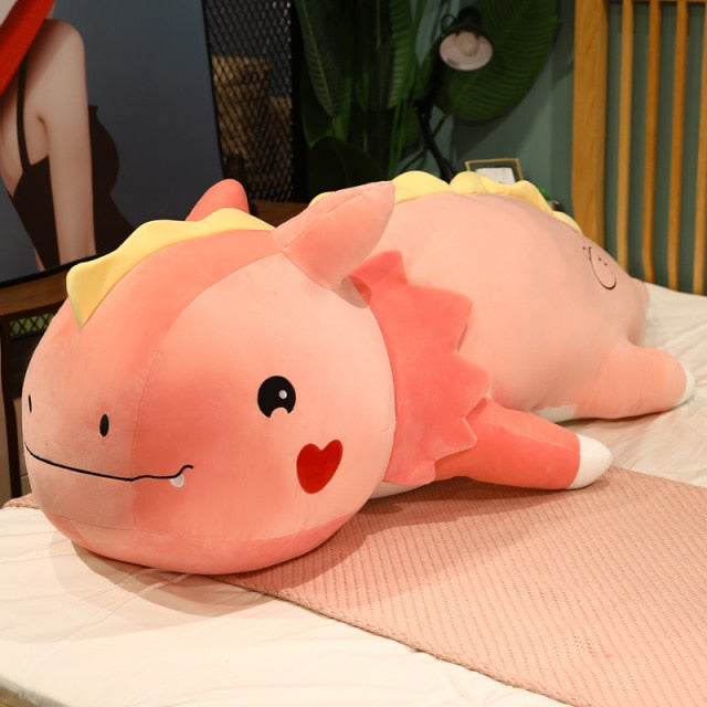Adorable Oversized Colorful Dragon Plushies