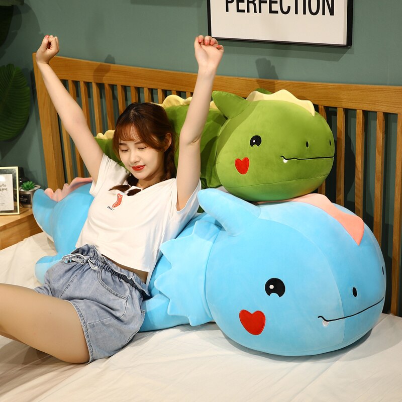 Adorable Oversized Colorful Dragon Plushies