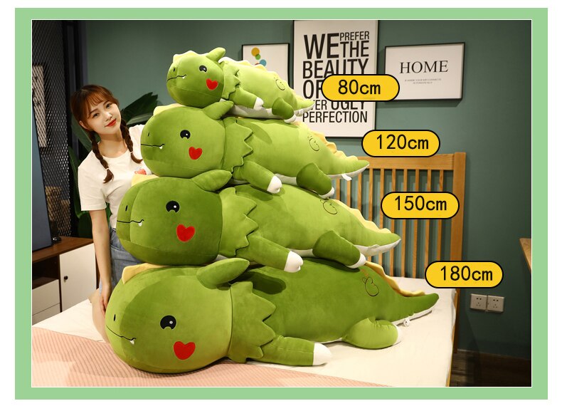 Adorable Oversized Colorful Dragon Plushies