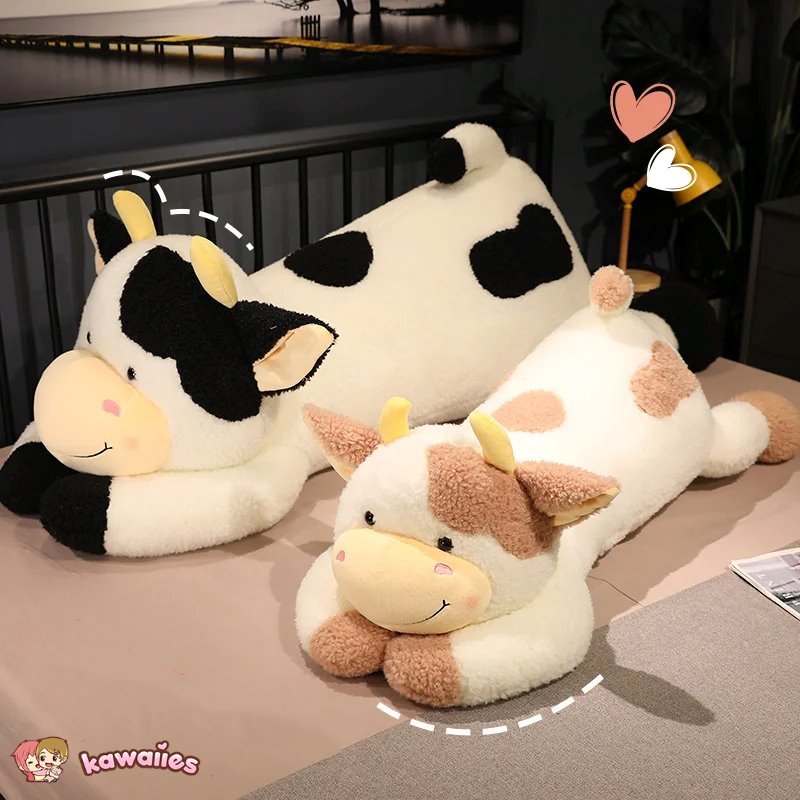 Adorable Giant Fluffy Milk Cow Plush Toys