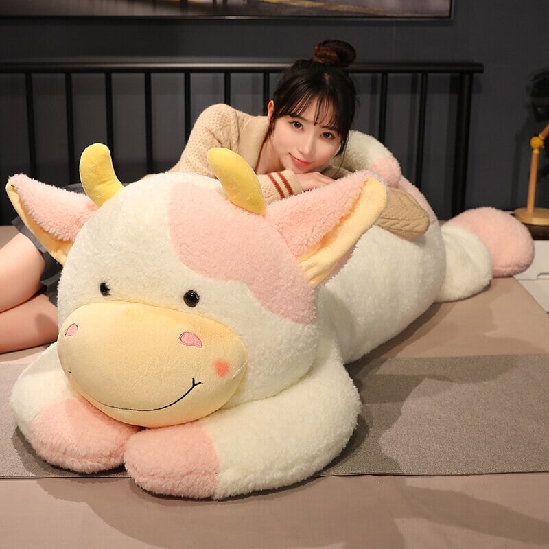 Adorable Giant Fluffy Milk Cow Plush Toys