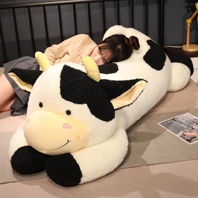 Adorable Giant Fluffy Milk Cow Plush Toys