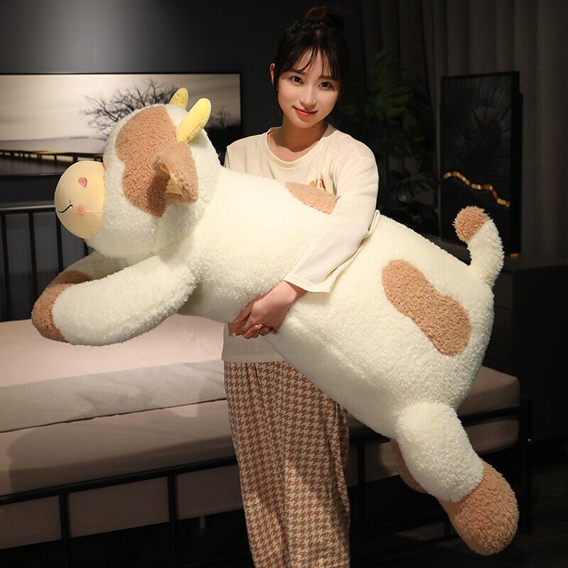 Adorable Giant Fluffy Milk Cow Plush Toys