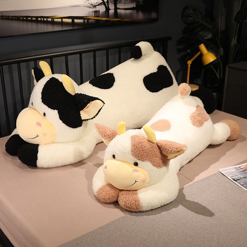 Adorable Giant Fluffy Milk Cow Plush Toys