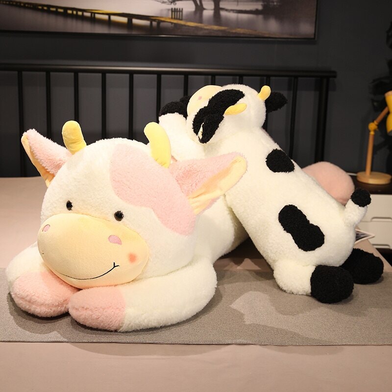 Adorable Giant Fluffy Milk Cow Plush Toys