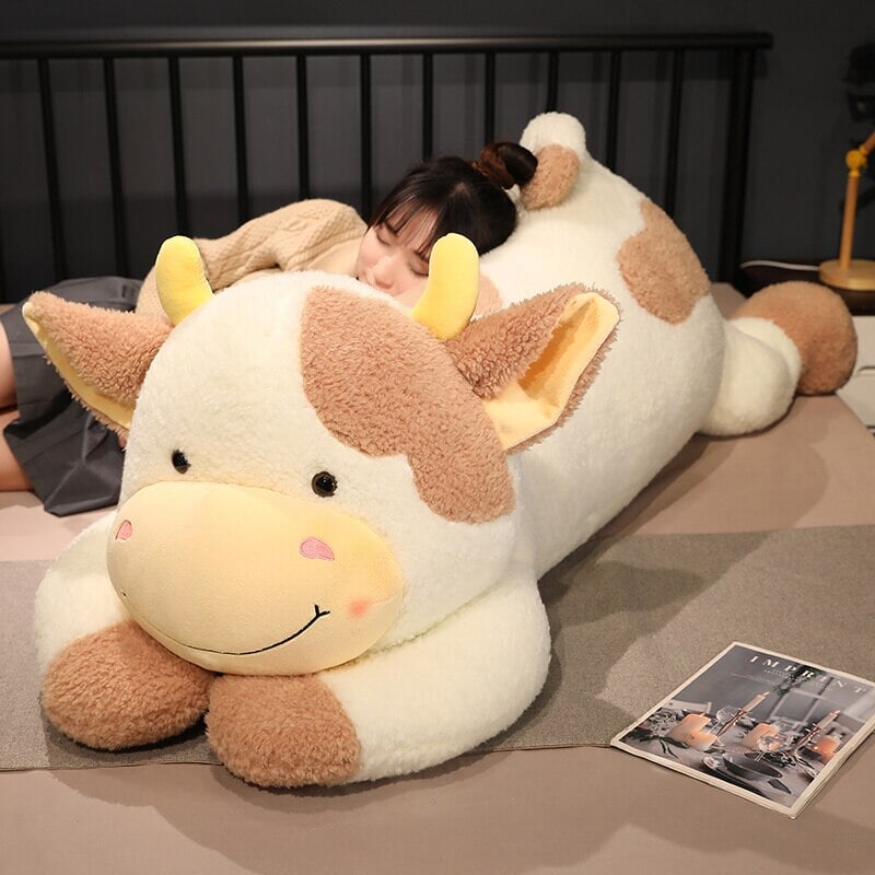 Adorable Giant Fluffy Milk Cow Plush Toys
