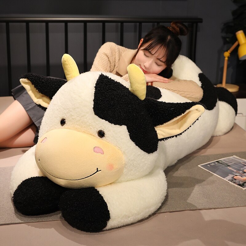 Adorable Giant Fluffy Milk Cow Plush Toys