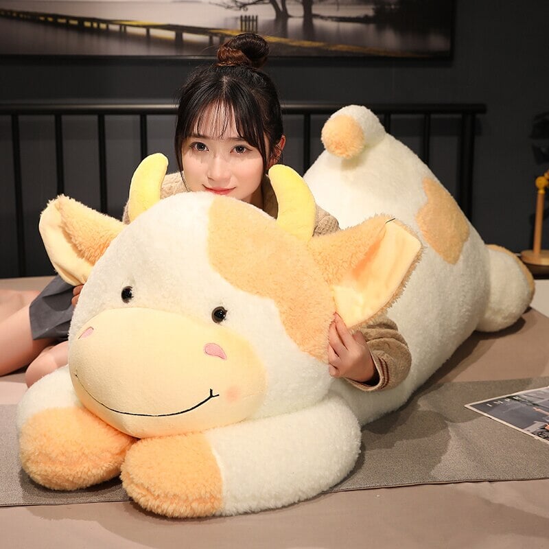 Adorable Giant Fluffy Milk Cow Plush Toys