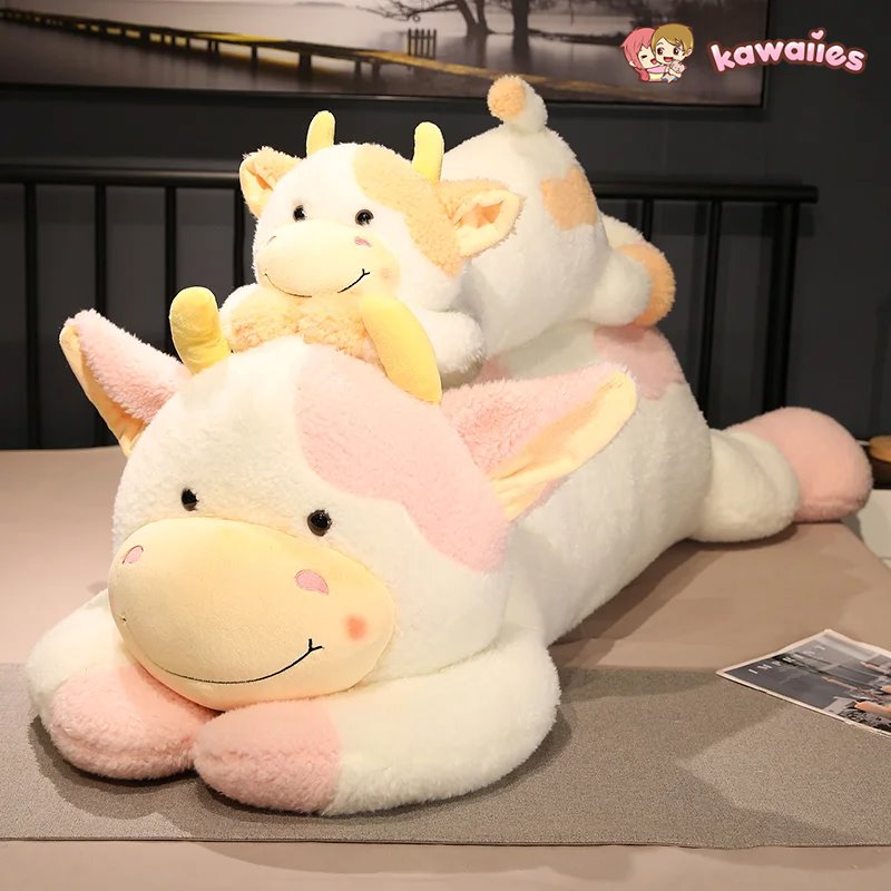 Adorable Giant Fluffy Milk Cow Plush Toys